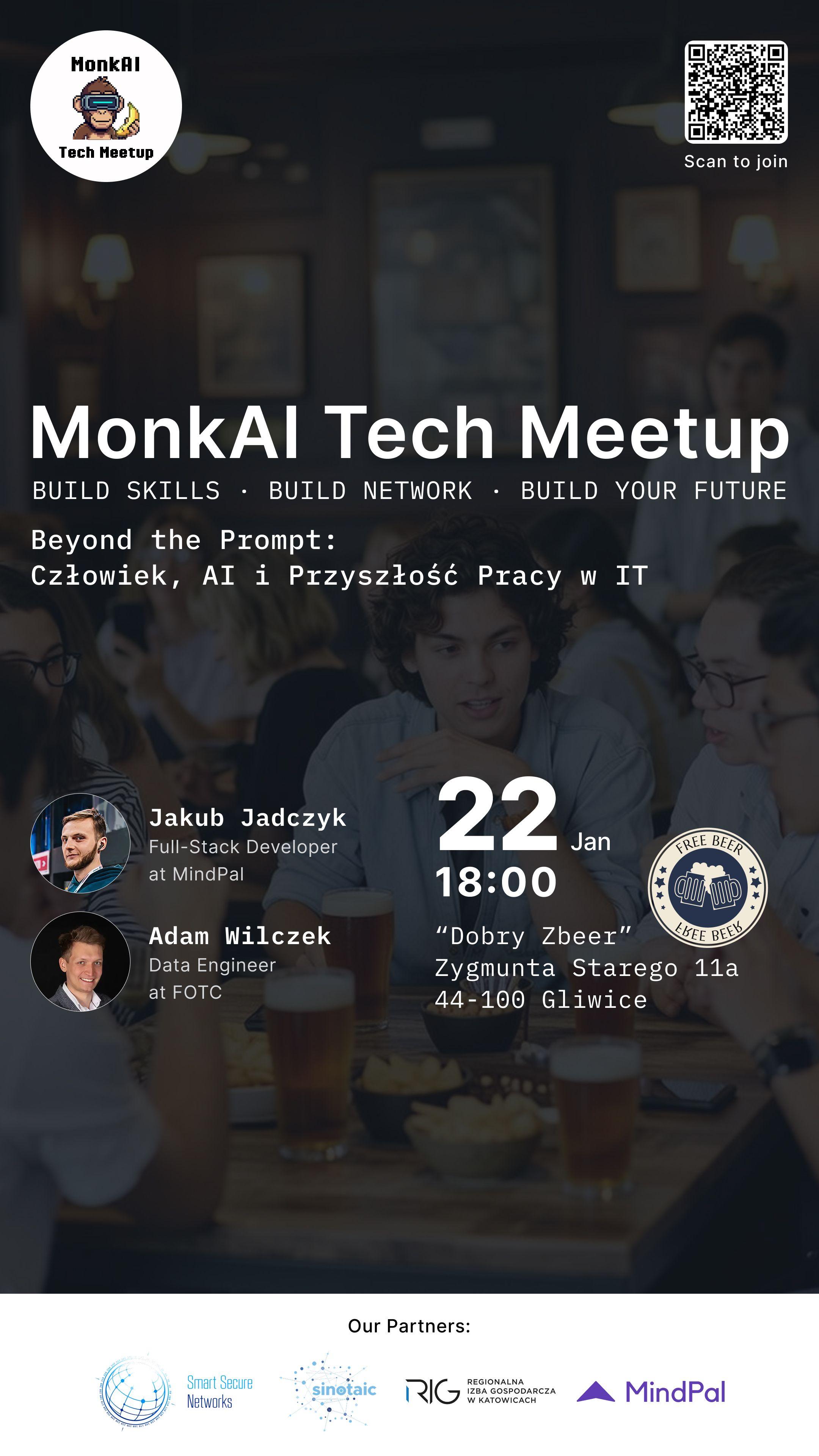MonkAI Tech Meetup startuje w Gliwicach!