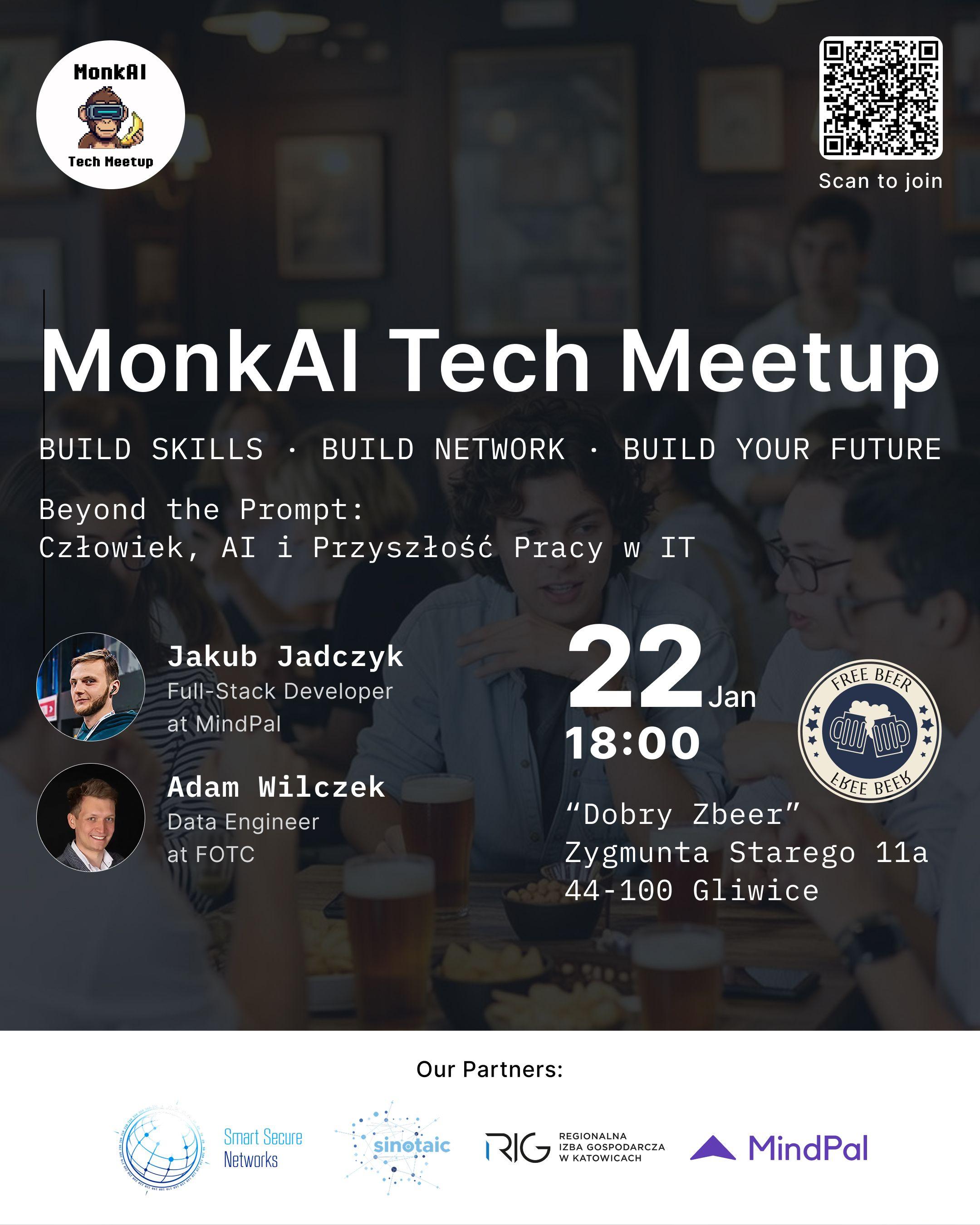 MonkAI Tech Meetup startuje w Gliwicach!